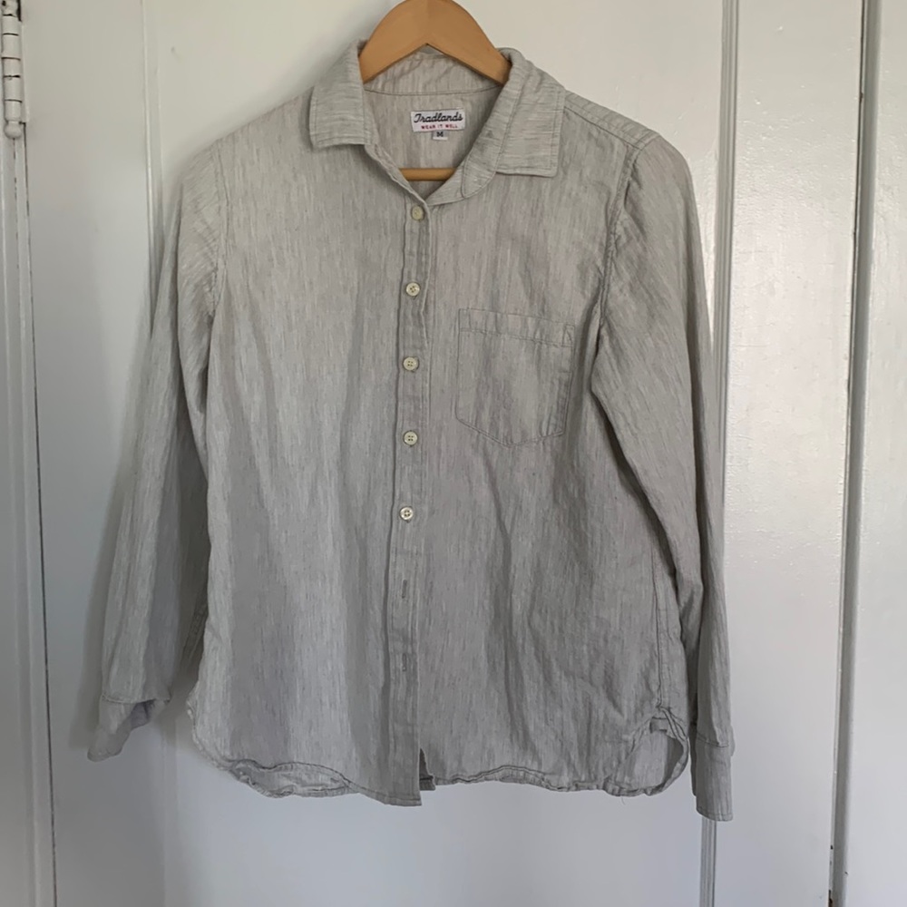 Tradlands button down shirt light grey